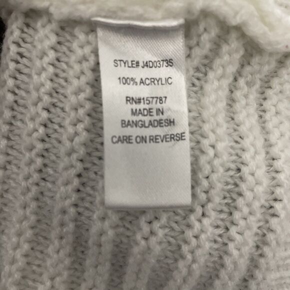 Full Circle Trends Boho Chevron Sweater White & Light Mauve & Gray XL - Picture 4 of 11